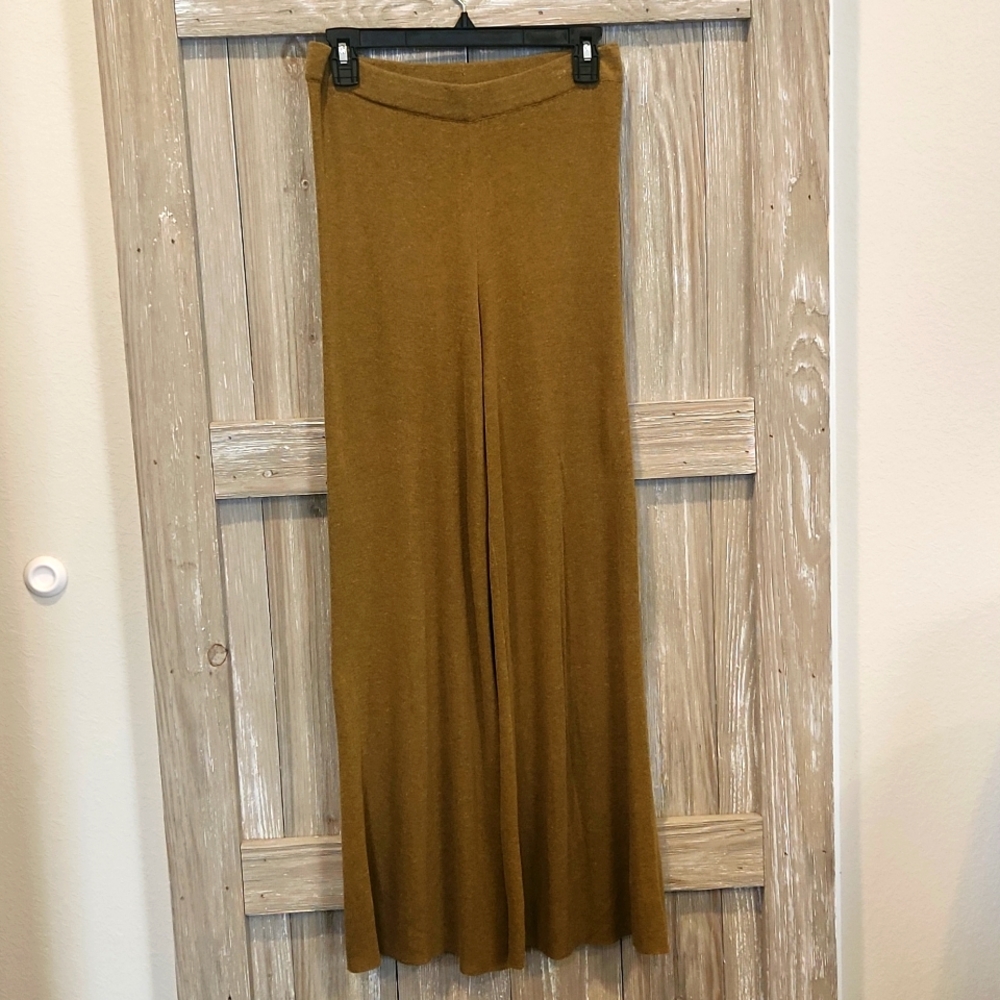 Zara Knit Palazzo Linen Blend Lounge Pants